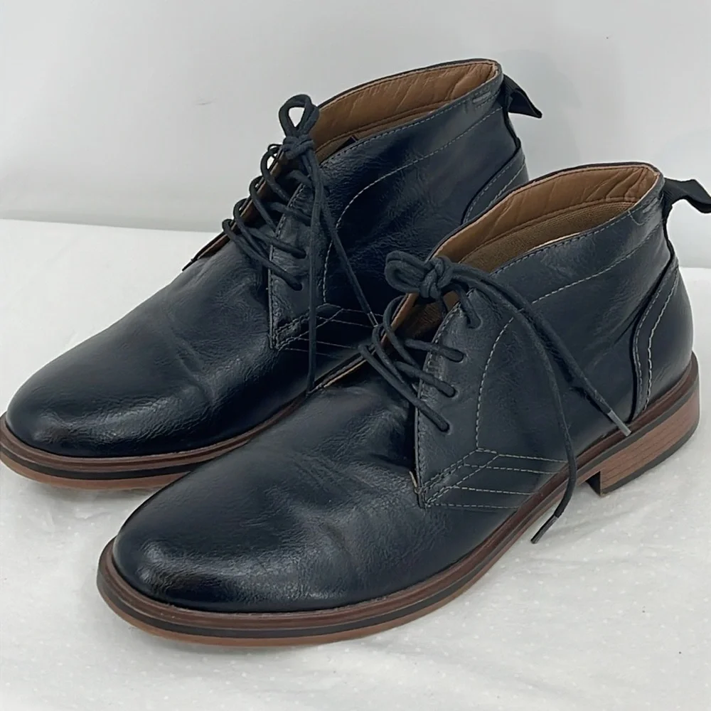 SONOMA SIZE 8.5 Men's Black Leather Ankle Boots
